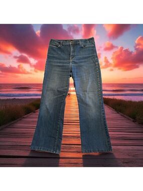NYDJ Tummy Tuck Denim Jeans Bootcut Womens 16 Blue 28" Inseam 5-pockets Zip